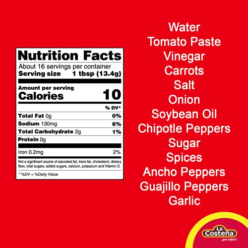 La Costena Chipotle Sauce, 7.76 Ounce Pack Of 24