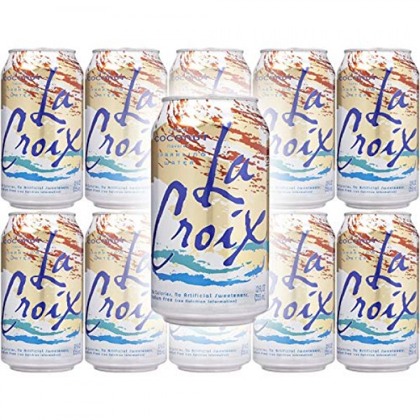 La Croix Coconut Naturally Essenced Flavored Sparkling Water, 12