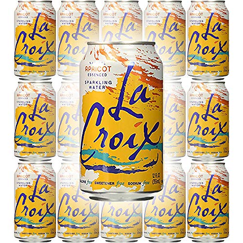 La Croix Apricot Naturally Essenced Flavored Sparkling Water, 12