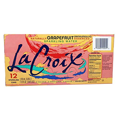 La Croix Sparkling Water, Grapefruit, 12 Fl Oz Pack Of 12