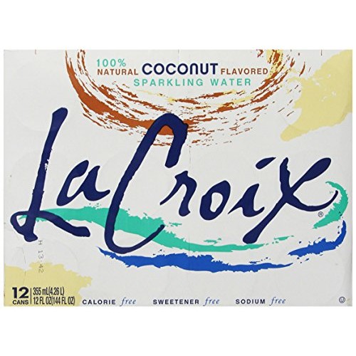 La Croix Sparkling Water, Coconut, 12 Oz Can Pack Of 12