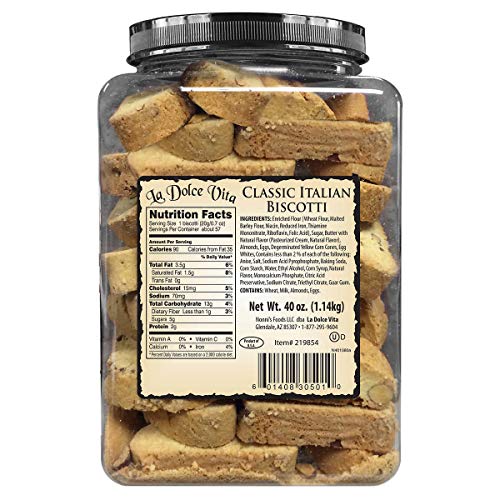 La Dolce Vita Fresh Classic Italian Biscotti 40 Oz of JAR 4 Pack