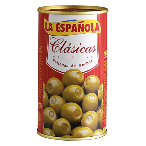 La Espanola. Clasicas Green Olives Stuffed With Anchovies. 350G