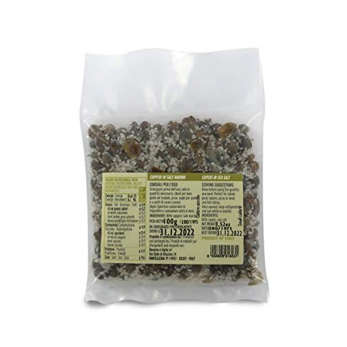 Capers Of Pantelleria In Sea Salt, Medium Size, 9/10 Mm, Pgi-Cer