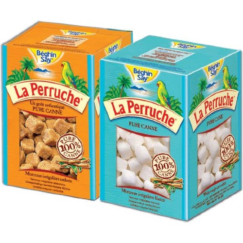 La Perruche 2 X 250G Sugar Cube Set - 1Ea Of White And Brown Sug