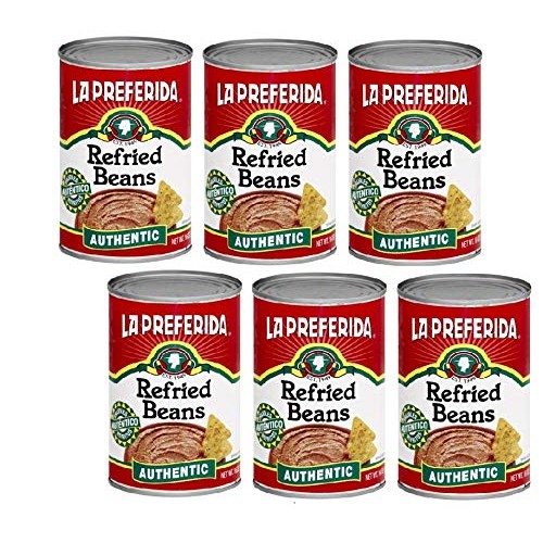 La Preferida Refried Pinto Beans, Authentic, 16 Oz Pack Of 6