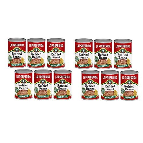 La Preferida Refried Pinto Beans, Authentic, 16 Oz Pack Of 12