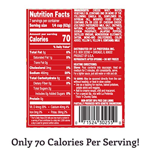 La Preferida Nacho Cheese Sauce, 15 Ounce Pack Of 12
