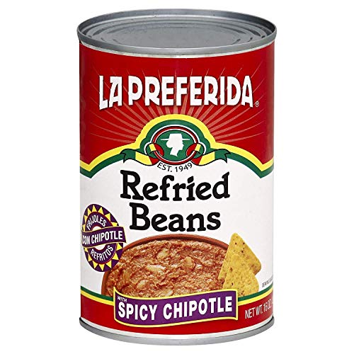 La Preferida Refried Beans, Spicy Chipotle, 16-Ounce Pack Of 6