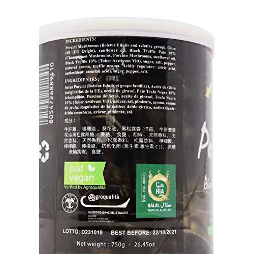 La Rustichella Porcino Vegetarian Pate Black Mushroom 3.2 Ounce