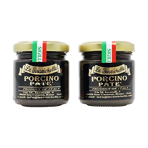 La Rustichella Porcino Vegetarian Pate Black Mushroom 3.2 Ounce