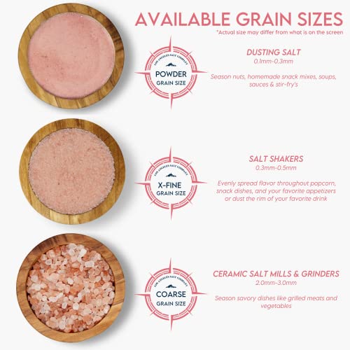 LA SALT CO Kashmir 2.2 Lbs X-Fine Pink Himalayan Salt | Pure, Fo...