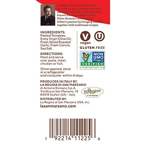 Roasted Garlic Pasta Sauce La San Marzano 100% Product Of Italy