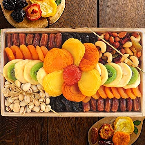 Large 10 Varieties—Holidays Nut And Dried Fruit Gift Basket, — H
