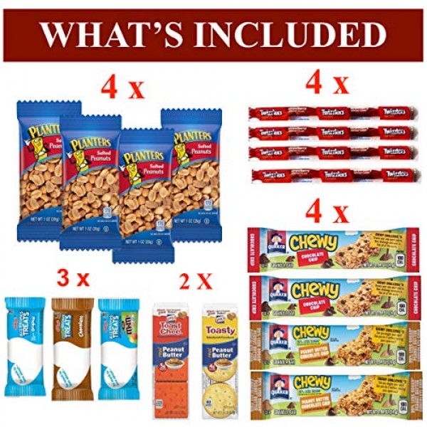 Ultimate Snacks Care Package - 50 Count Bulk Variety Sampler,
