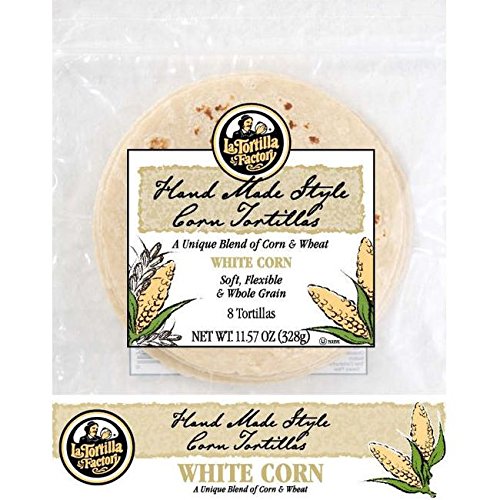 La Tortilla Factory White Corn Whole Grain Tortillas, 11.57 Ounc