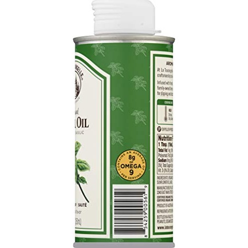 La Tourangelle, Basil Infused Sunflower Oil, 8.5 Fl Oz Packagin