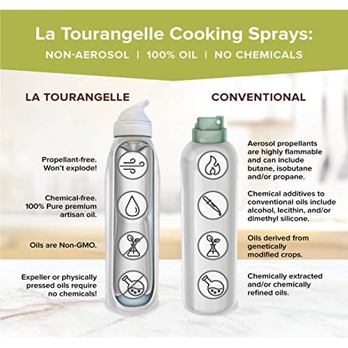 La Tourangelle Extra Virgin Olive Oil Spray, Cold-Pressed Extra