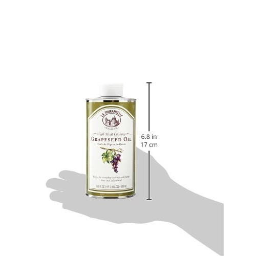 La Tourangelle Grapeseed Oil 16.9 Fl Oz, All-Natural, Artisanal,