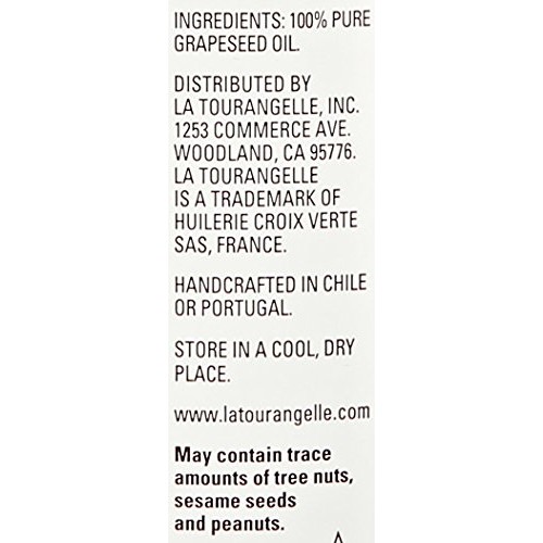 La Tourangelle Grapeseed Oil 16.9 Fl Oz, All-Natural, Artisanal,