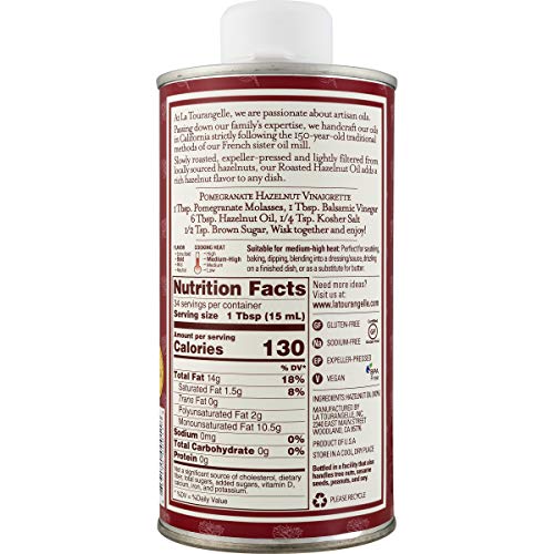 La Tourangelle Roasted Hazelnut Oil 16.9 Fl. Oz.