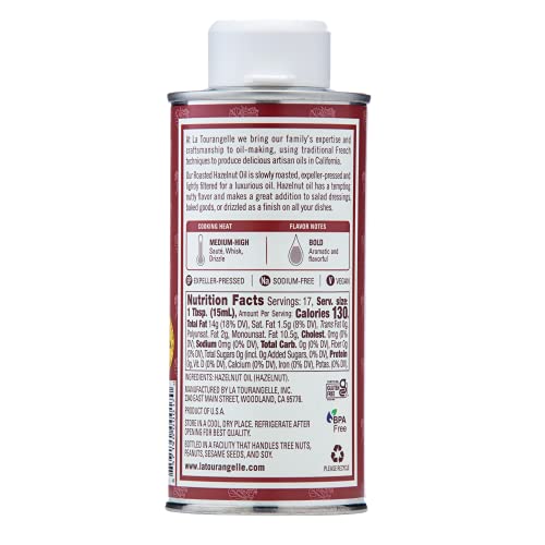 La Tourangelle, Roasted Hazelnut Oil 8.45 Ounce Packaging May V