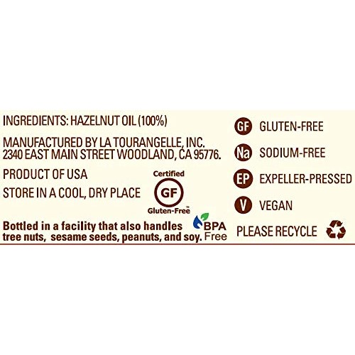 La Tourangelle, Roasted Hazelnut Oil 8.45 Ounce Packaging May V