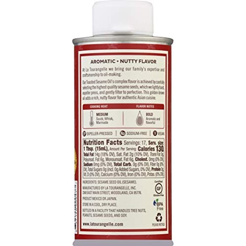La Tourangelle, Toasted Sesame Oil, 8.45 Ounce Packaging May Vary
