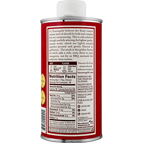 La Tourangelle Toasted Sesame Oil – Rich, Deep, Delicious Flavor