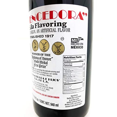 La Vencedora Mexican Vanilla Flavoring Extract 31Oz - 1L For 1 G