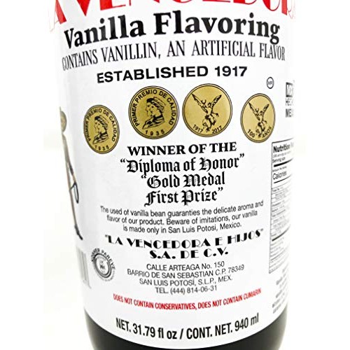 La Vencedora Mexican Vanilla Flavoring Extract 31Oz - 1L For 1 G