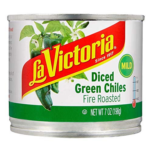 La Victoria Fire Roasted Diced Green Chiles Mild, 7 Oz