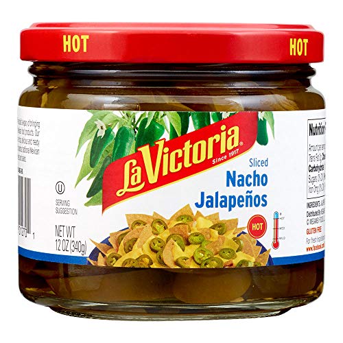 La Victoria Nacho Sliced Jalapeños Hot, 12 Ounce Pack of 12