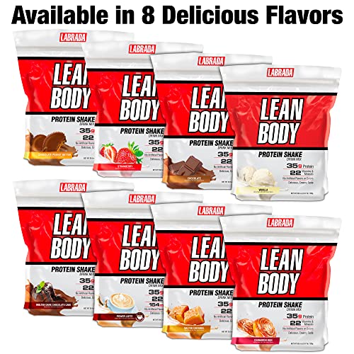 Labrada Nutrition Lean Body Hi-Protein Meal Replacement Shake, V...