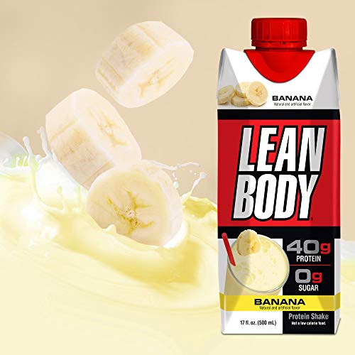 Lean Body Ready-to-Drink Banana Protein Shake, 40g Protein, Whey...