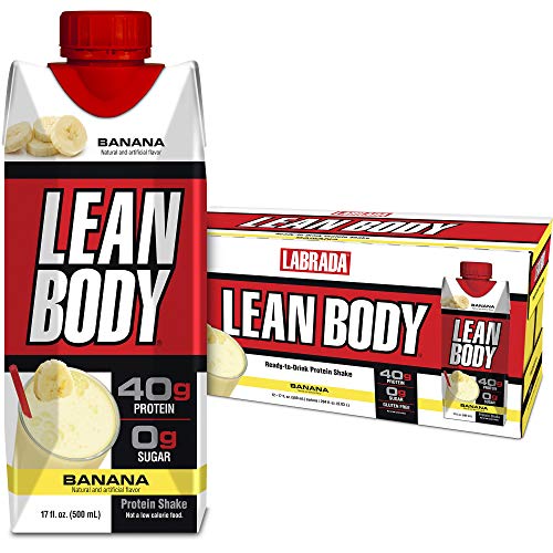 Lean Body Ready-to-Drink Banana Protein Shake, 40g Protein, Whey...