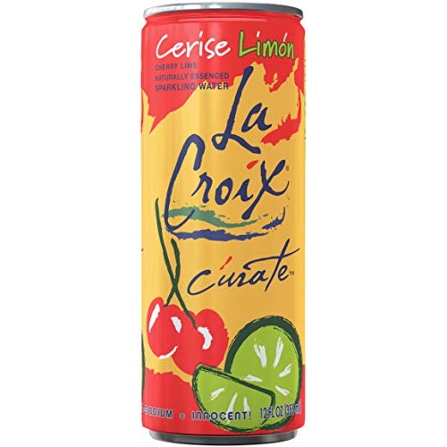 Lacroix Cúrate Cerise Limon Sparkling Water, Cherry Lime, 12Oz S