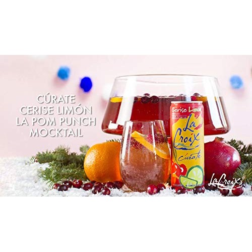 Lacroix Cúrate Cerise Limon Sparkling Water, Cherry Lime, 12Oz S