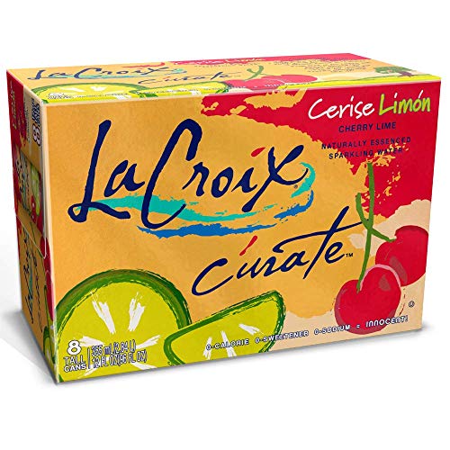 Lacroix Cúrate Cerise Limon Sparkling Water, Cherry Lime, 12Oz S
