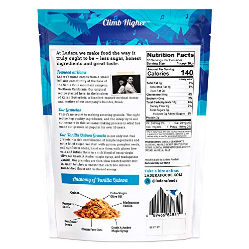 Ladera Granola | Vanilla Quinoa Granola | Low Sugar | Gluten Fre...