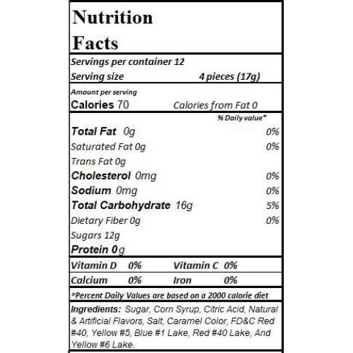 Laetafood Assorted Rockin Rods Hard Candy, Fruit Flavored Candy