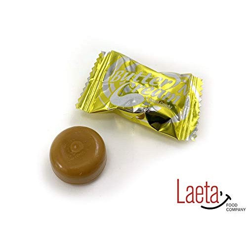 Laetafood Butter Cream Toffee Hard Candy, Yellow Wrap Candy 2 P