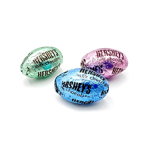 LaetaFood HERSHEYS Easter Milk Chocolate Eggs Candy, Blue Green...