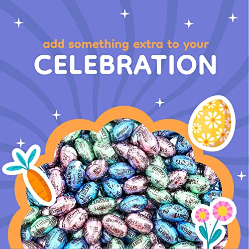 LaetaFood HERSHEYS Easter Milk Chocolate Eggs Candy, Blue Green...