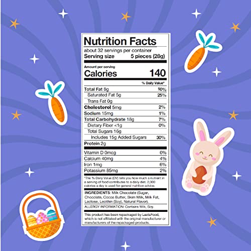 LaetaFood HERSHEYS Easter Milk Chocolate Eggs Candy, Blue Green...