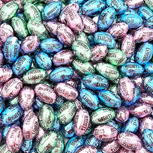 LaetaFood HERSHEYS Easter Milk Chocolate Eggs Candy, Blue Green...