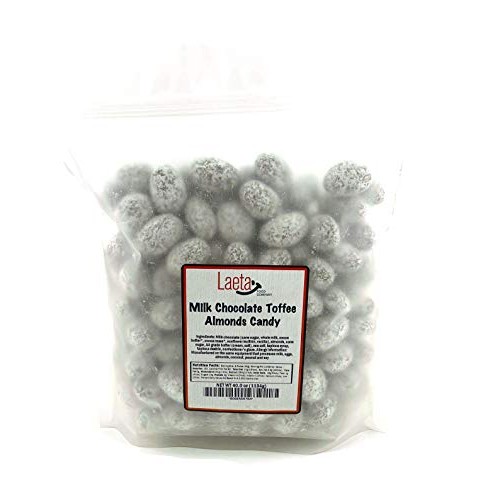 Laetafood Milk Chocolate Toffee Almonds Candy, Perfect Snack Can