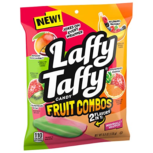 Laffy Taffy Candy, Fruit Combos, Individually Wrapped Mini Bars,...