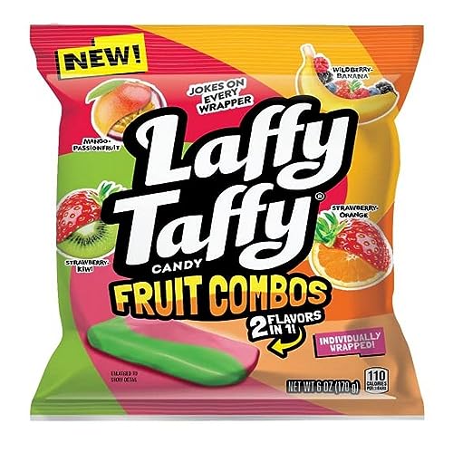 Laffy Taffy Candy, Fruit Combos, Individually Wrapped Mini Bars,...