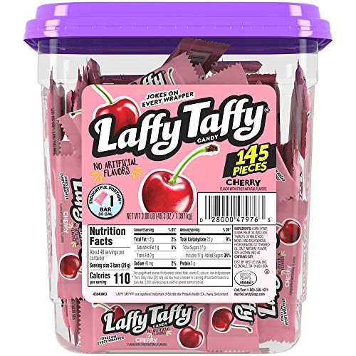 Laffy Taffy Candy Jar, Cherry, 145 Count